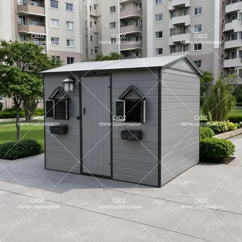 Waterproof Outdoor Storage Shed Mobile Utility Room for Garden Courtyard Tool House Simple Combination Shelter