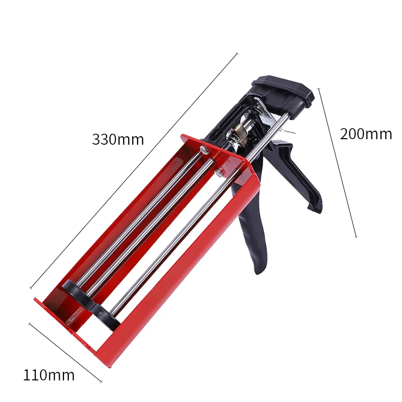 Červená epoxidová pistole 400 ml 1:1 double-group manuál lepidlo pistole, použitý pro domácí spravit z keramika dlážděná kloub caulking gun.