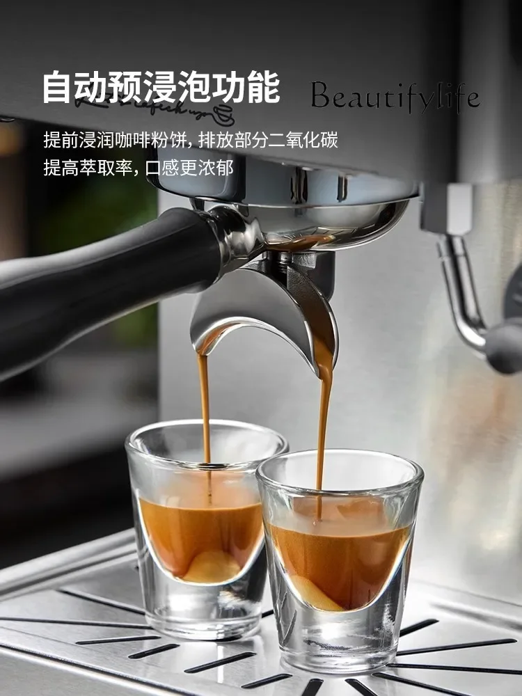 Home Coffee Machine Semi-Automatic Office Small Espresso Steam Milk Foam