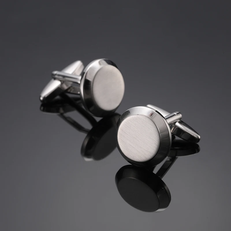 Classic men's French shirt cufflinks high-quality metal Round drawing cuffbutton business suit accessories jewelry gift