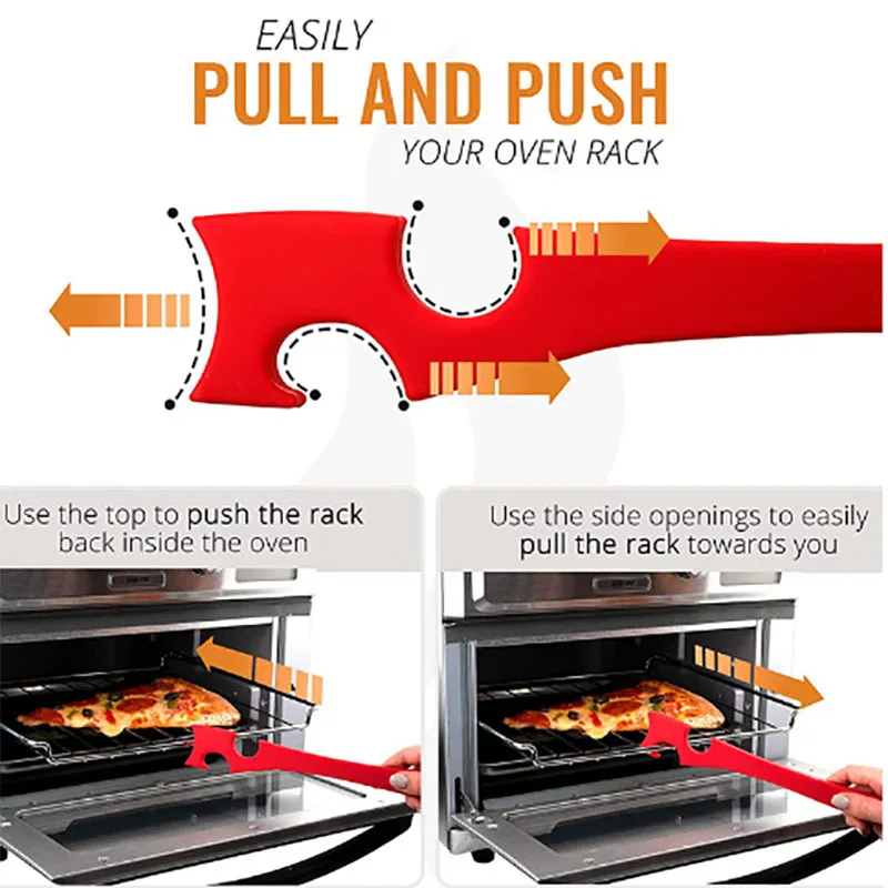 Oven push-pull tool Oven, baking tray, tool, kitchen multifunctional push-pull rod, non scalding hand push-pull device