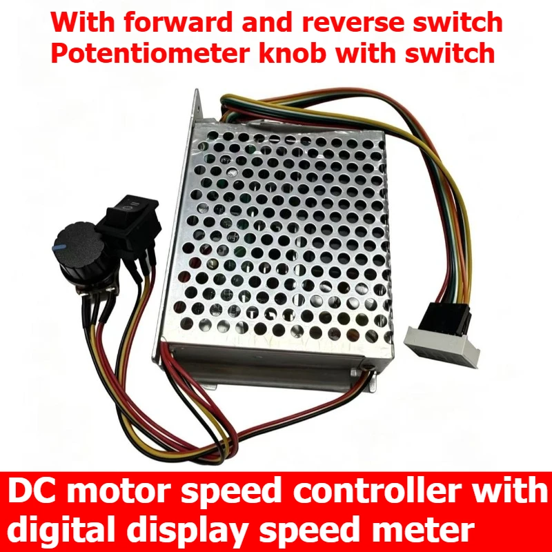 40A Bidirectional Forward Rotation, Reverse Rotation, DC Motor Speed Controller with Digital Display Speed Meter, 12V, 24V, 36V