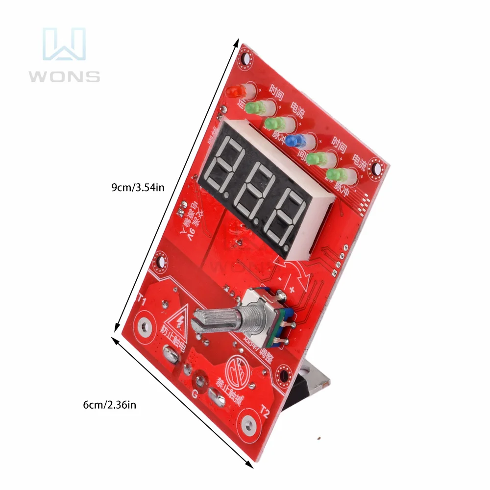 Spot Welding Machine Control Board AC 9V 12V Spot Welder Control Board 40A/100A Dual Pulse Transformer Controller