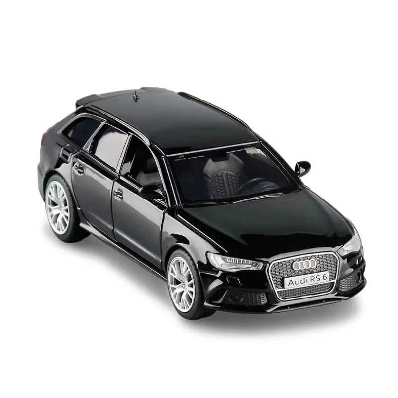 Audi-RS6 Station Wagon Diecast Alloy Car Model, puxar para trás brinquedo, pequena escala, brinquedos infantis, coleção de presentes, 1:36