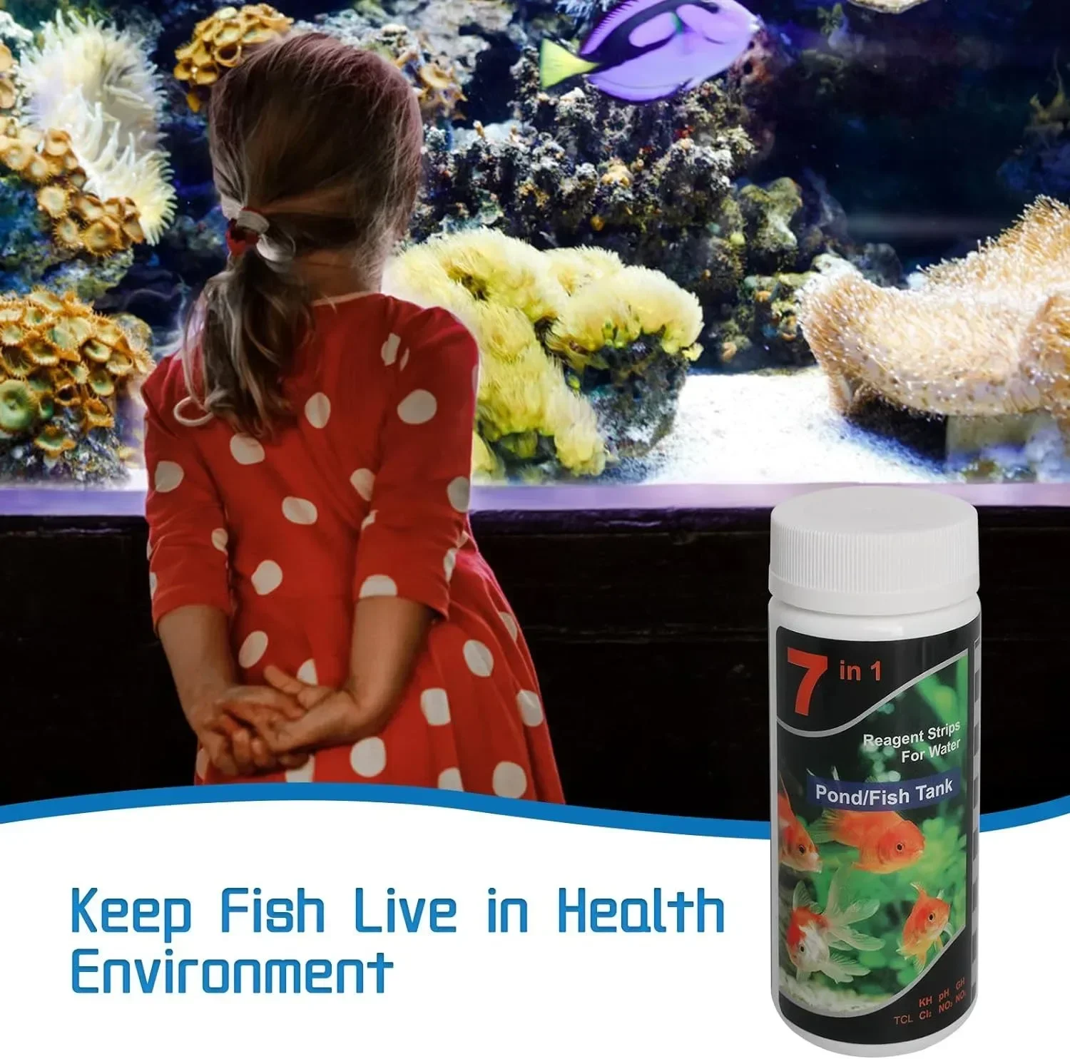 Bestseller Aquarium-Teststreifen PH-Teststreifen Wasserqualität Fischbecken-Teststreifen PH-Kit für Süßwasser Schwimmbad Aquariumwasser – Detail 6
