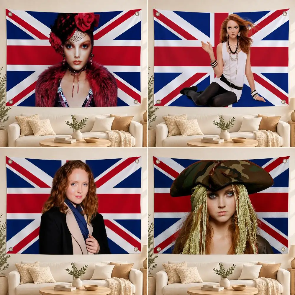 Lily Cole Flags Suitable For Party Club Outdoor Interior Wall Art Decoration Banner Fans Gift