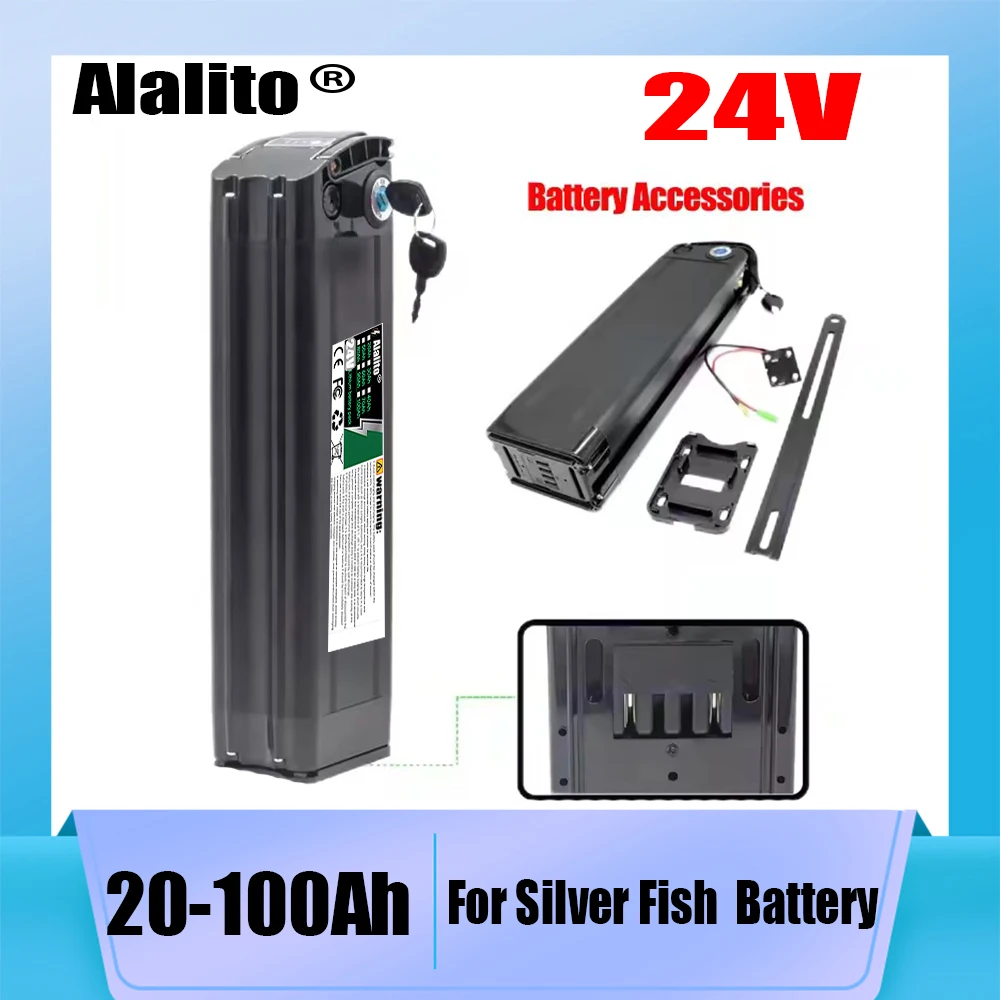 24V,20Ah-100Ah, air transportation, suitable for folding power assisted bicycle Silver Fish model