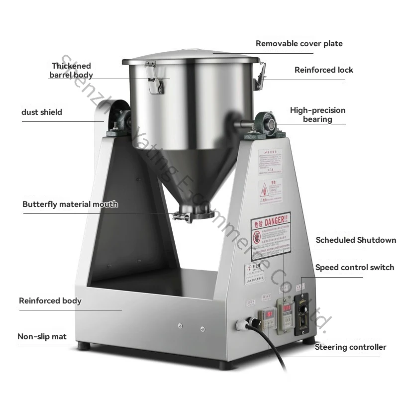 

Электрический лабораторный миксер 40 л (макс. 20 кг), 200 Вт, бесшумная версия, малый миксер из нержавеющей стали, миксер для пищевых гранул