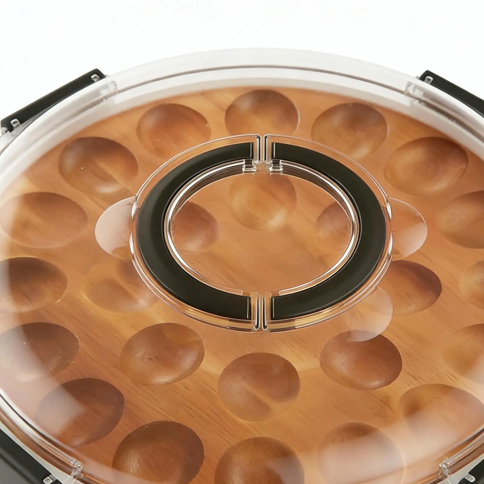 Platter for Deviled Eggs 24-Slot Tray with Lid Deviled Egg Holder for Party Home Kitchen Buffet Appetizer Countertop Table