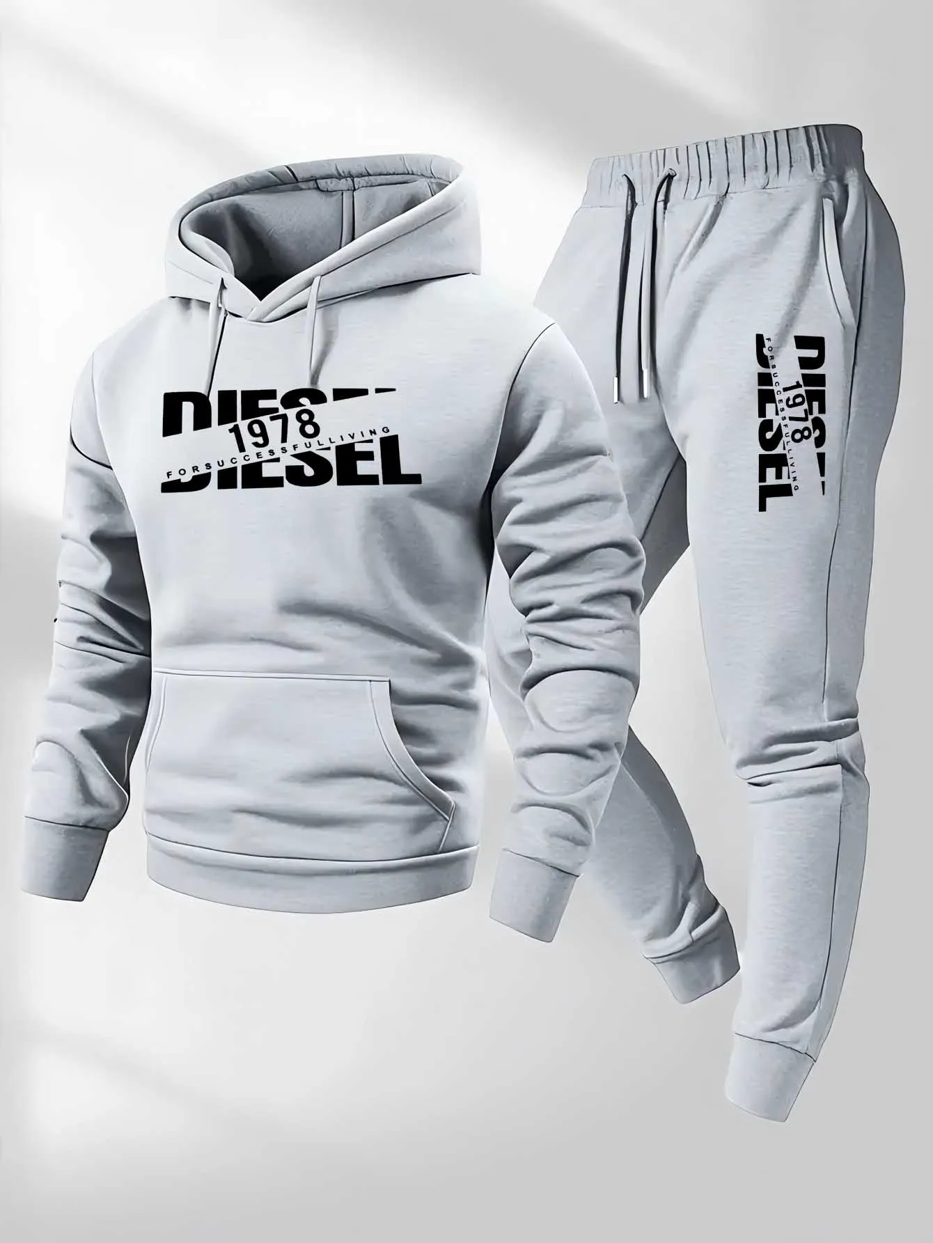Populaire herfst en winter nieuwe sportkleding met capuchon, sportkleding, mode, sportkleding met capuchon, casual sportkleding en broek twee in één