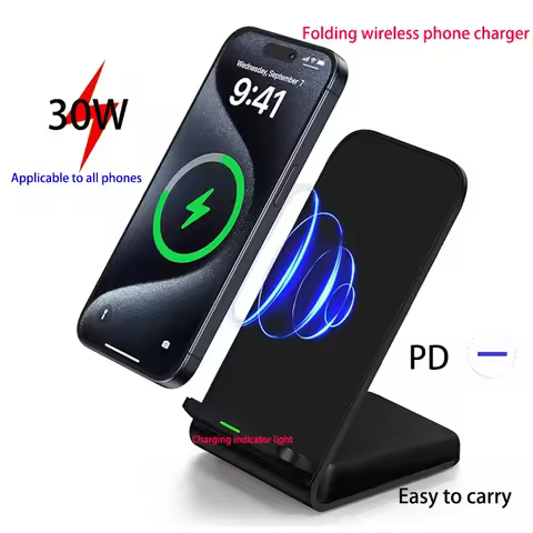 50W Fast Wireless Charger support for Samsung S24 S23 S22 21 Ultra Quick Charging Stand For iPhone 15 14 13 12Pro Max Xiaomi