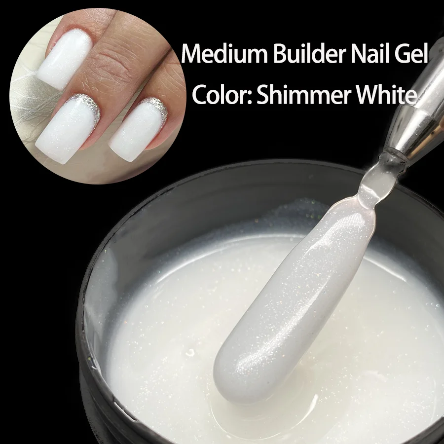 Jillnails 100g Glitter Shimmer Melkachtige Harde Gel Builder Nagel voor Nagels Extensions Koningsblauw Roze UV LED Camouflage Zelfnivellerende