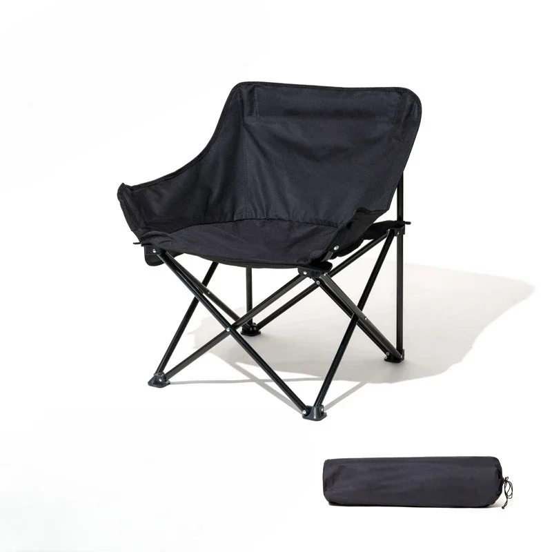 Chaise de pêche de qualité supérieure avec dossier, chaise de lune pliable portable, camping en plein air, durable et déchirable