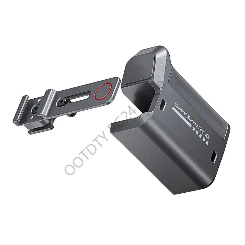 H7BA Split Handle Aluminum Metal Grip For Action Cameras Detachable Lightweight Optimized For Handheld Recording