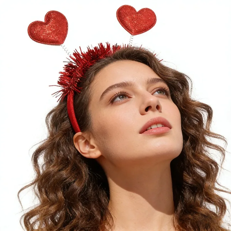 

3pcs/set Fashion Valentine Heart Shaped Headband for Masquerade Party Festival Atmosphere Decoration Hair Accessory