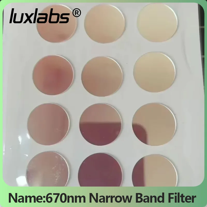 

670nm Narrow Band Filter -8.0mm Red Narrow Band Filter Glass Optical Element Optical Instruments