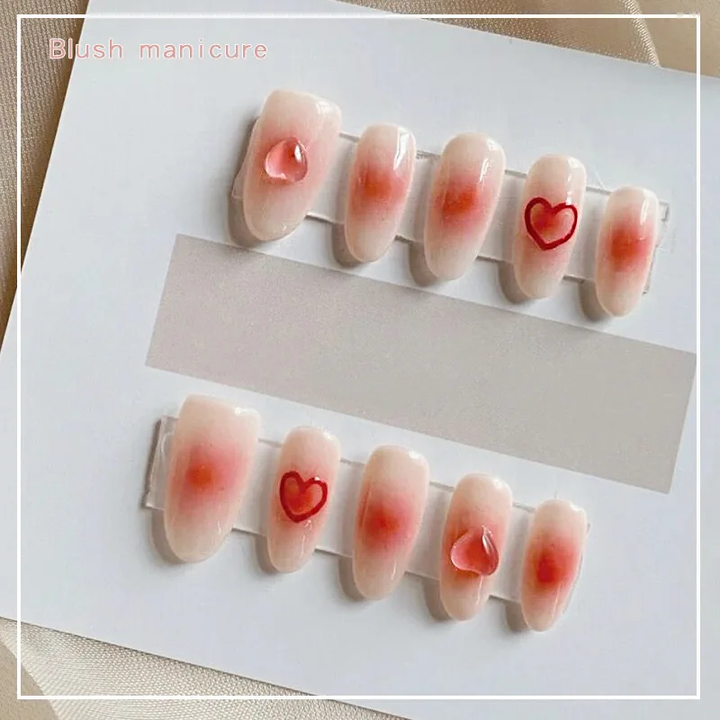 50/100Pcs Double-Layered Heart Resin Nail Art Charm Mixed-Colors Overlap Hearts/Star Nail Rhinestones Kawaii Nail Accessories