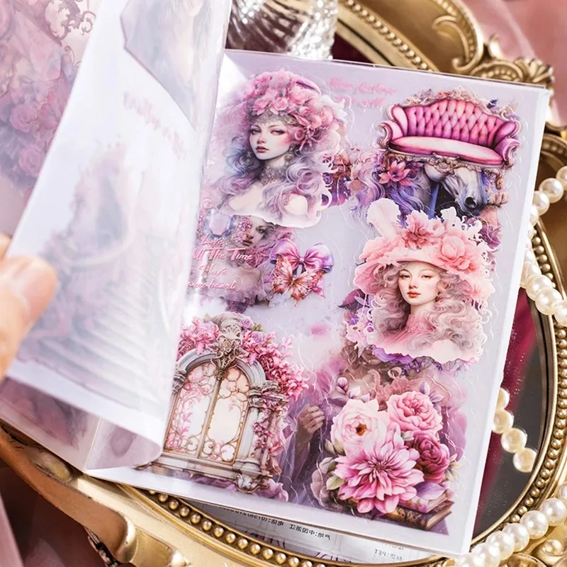 20 pcs magnificent Princess Stickers aesthetic PET Sticker book Decorative Diary Album Scrapbooking material