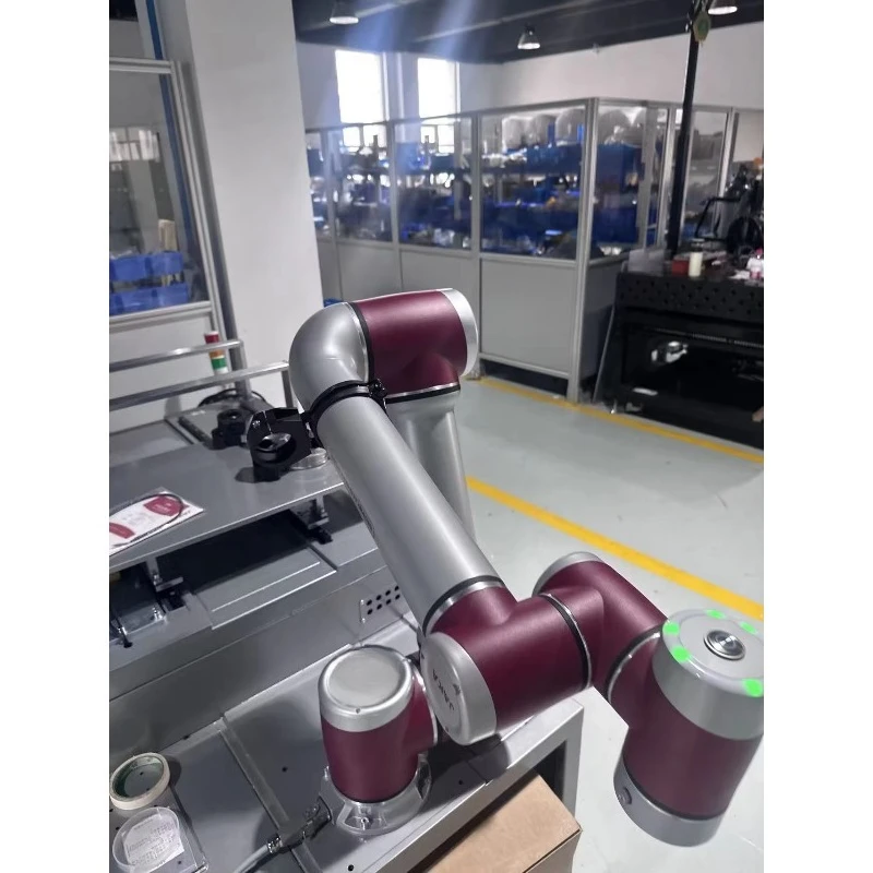 CNC Loading Unloading Workstation JAKA Robot Featuring a Raw Feeder and Finished Product Industrial Robot Arm with End-effectors