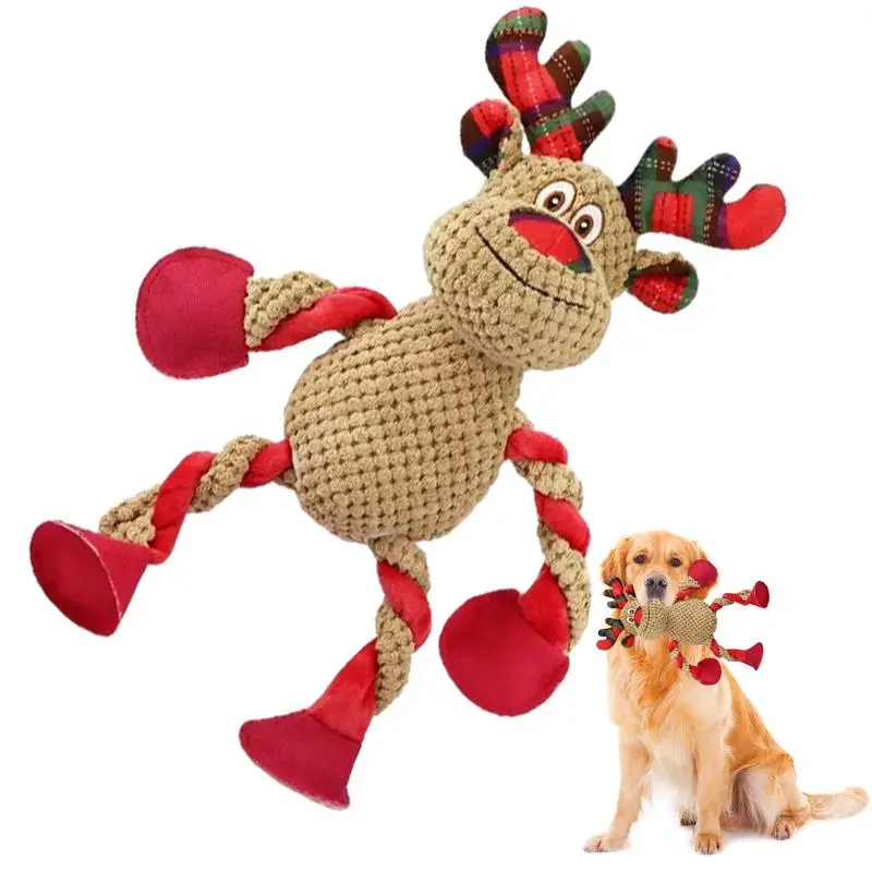 

Christmas Chew Toys For Dogs Squeaky Interactive Toys For Pets Dog Toys For Aggressive Chewers Plush Puppy Chew Toys Interactive