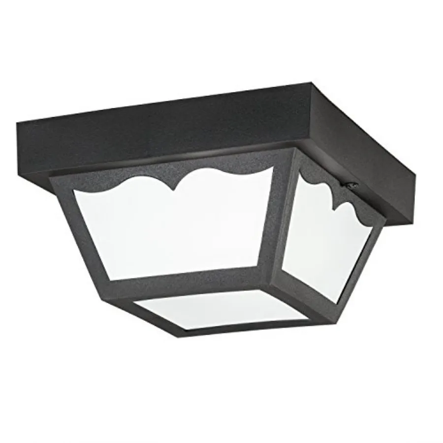 

8.5" Polypropylene 1 Light Flush Mount with Frosted Glass in