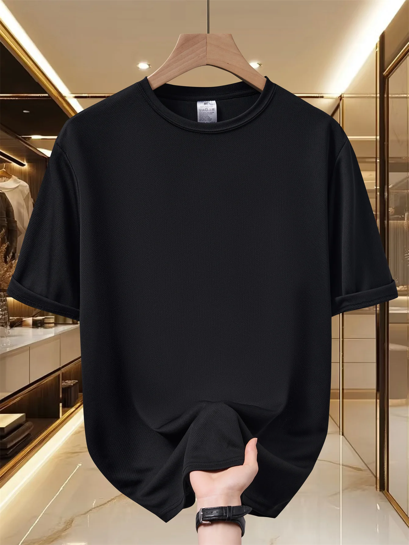 

2005 Мужская модная футболка с короткими рукавами для спорта и отдыха, летняя повседневная одежда, дышащая, быстросохнущая футболка высокого качества