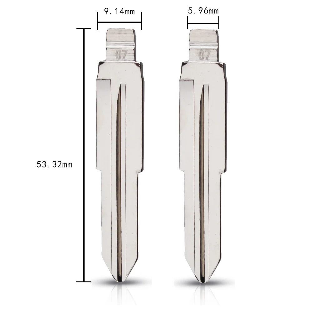 KEYYOU nowa stylizacja metalowe puste Uncut odwróć KD ostrze klucza pilota zdalnego sterowania typ #07 dla Mitsubishi Outlander Grandis ASX Pajero