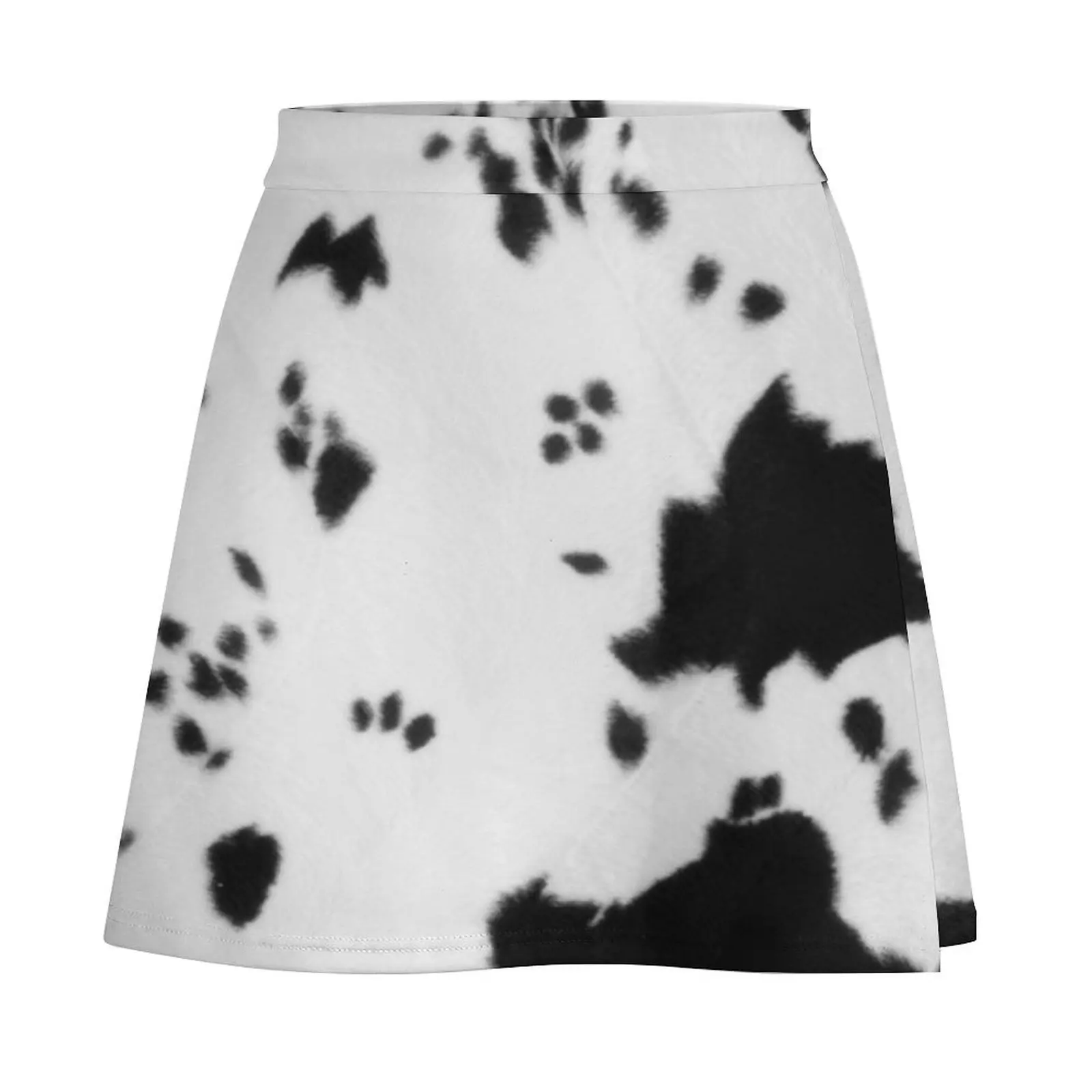 Faux Cowhide Black and white 2 Mini Skirt japanese fashion shorts Mini Skirt