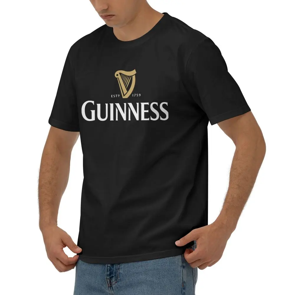 NEW GUINNESS-LOGO Fashion T Shirt Printed Cotton Men's T-Shirt Men Tops Funny Short Sleeve Tee