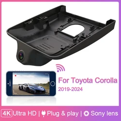 Plug and play Dash Cam For Toyota Corolla Hybrid 2019 2020 2021 2022 2023 2024 Hatch & Hatchback & Sedan Car DVR 4K UHD DashCam