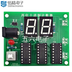 2-bit Decimal Counter Training Electronic Kit Set for Making Printed Circuit Boards Self Assembly and Soldering