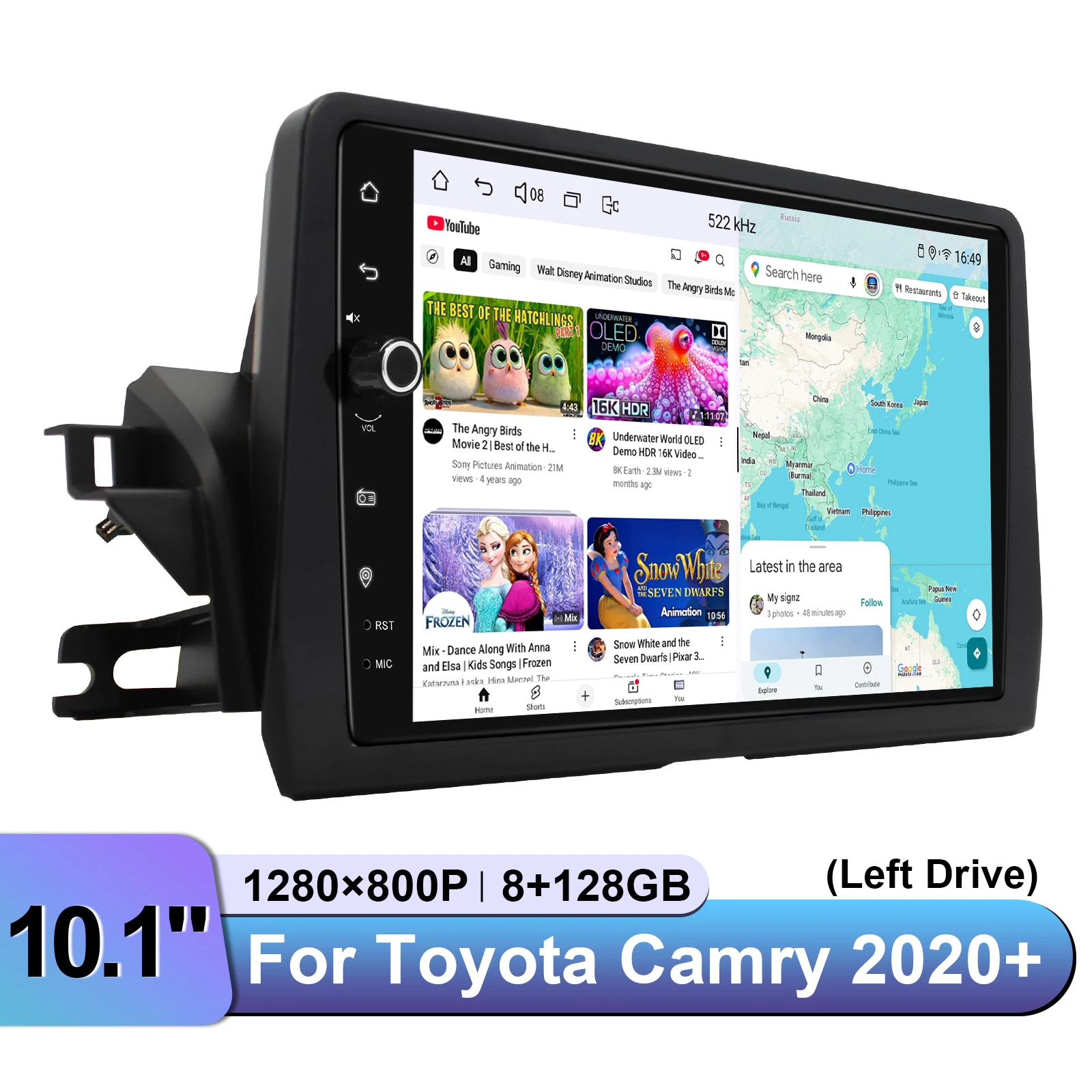 وحدة رأس ترقية نظام صوت السيارة مقاس 10.1 بوصة من Joying لسيارة Toyota Camry 2020+ CarPlay/Android Auto | مخرج HDMI لمسند الرأس #4