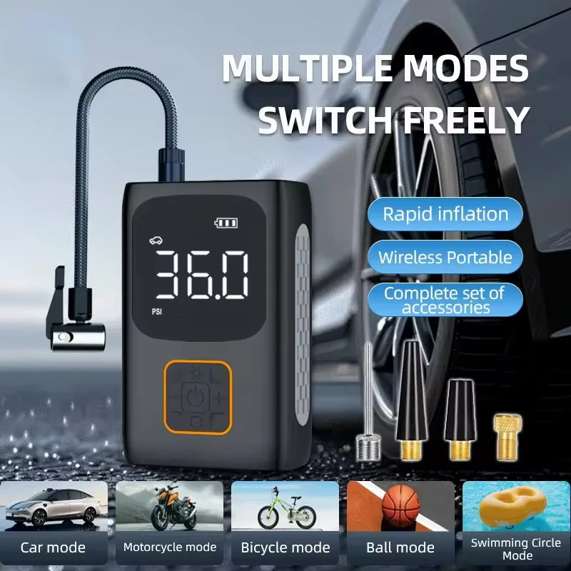 

Мини-портативный мини-автомобильный насос для накачивания шин с умным цифровым дисплеем, многоцелевой воздушный компрессор для автомобилей, мотоциклов