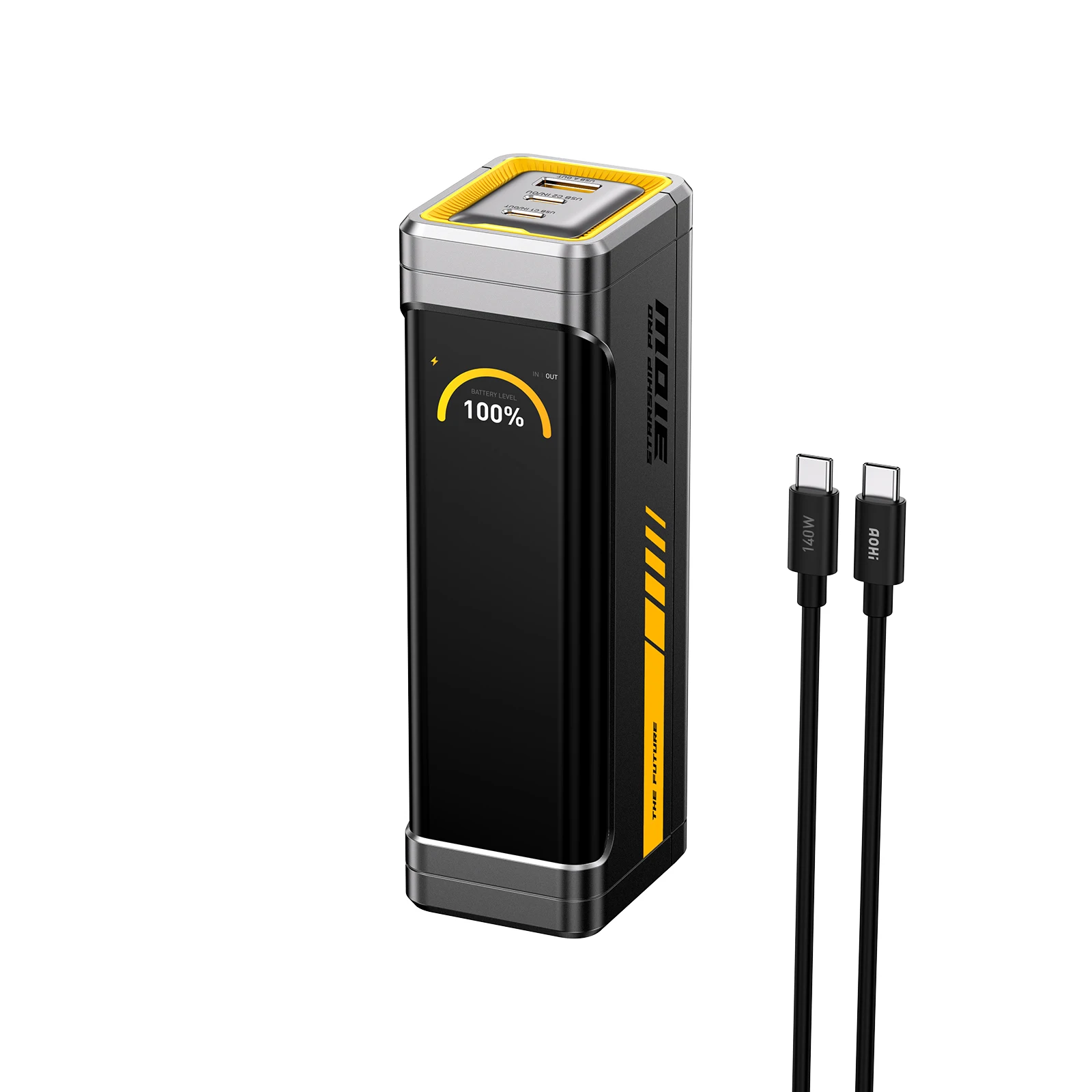 [NEW] AOHI The Future Starship Pro PD3.1 310W 20,000mAh LED Display Power Bank with 140W C-C Cable