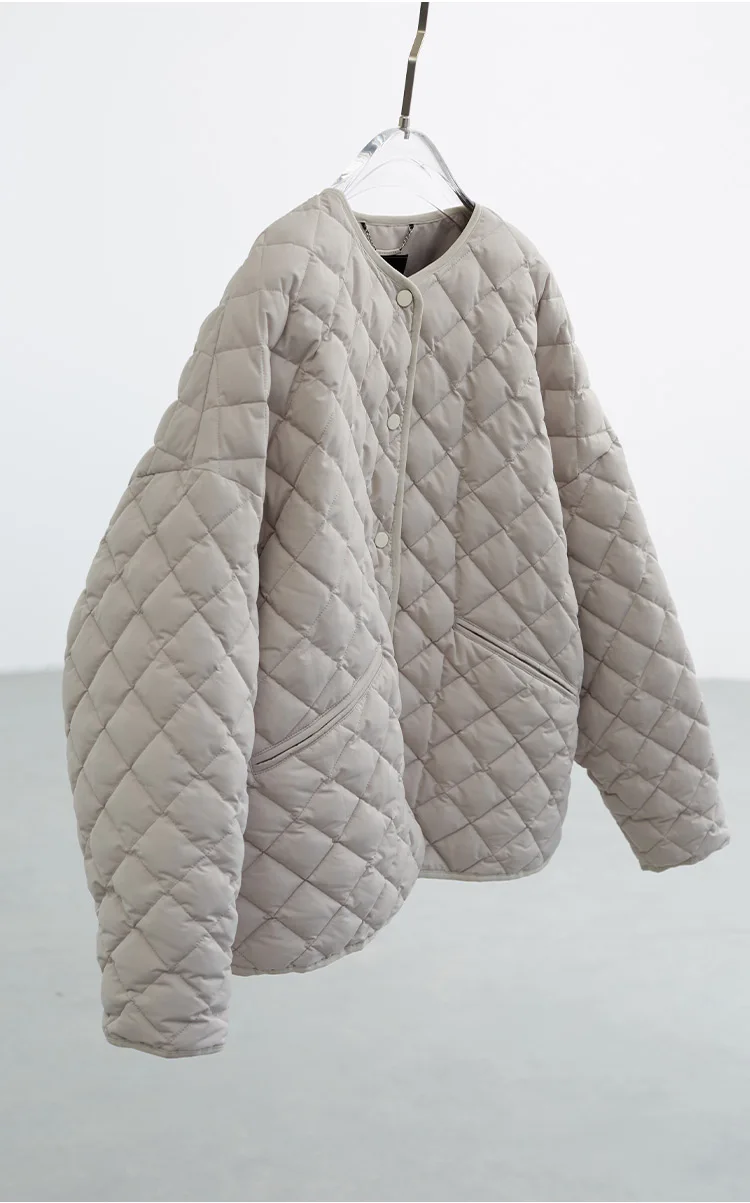 Large-Scale Turtle Back Style 90% White Duck down Lightweight Classic Quilted Pattern down Jacket 2025 Autumn Winter New Top