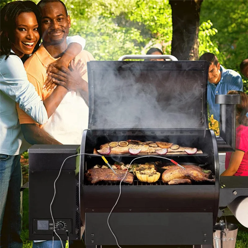 ABLQ 2-Pack Meat Probe لـ Oklahoma Joe's، Z Grills، Cuisinart Wood Pellet Grill، مع جروميت مسبار ومشبك مسبار درجة الحرارة