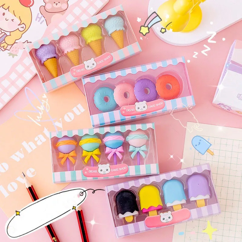 4 шт./коробка, Ластики для детей