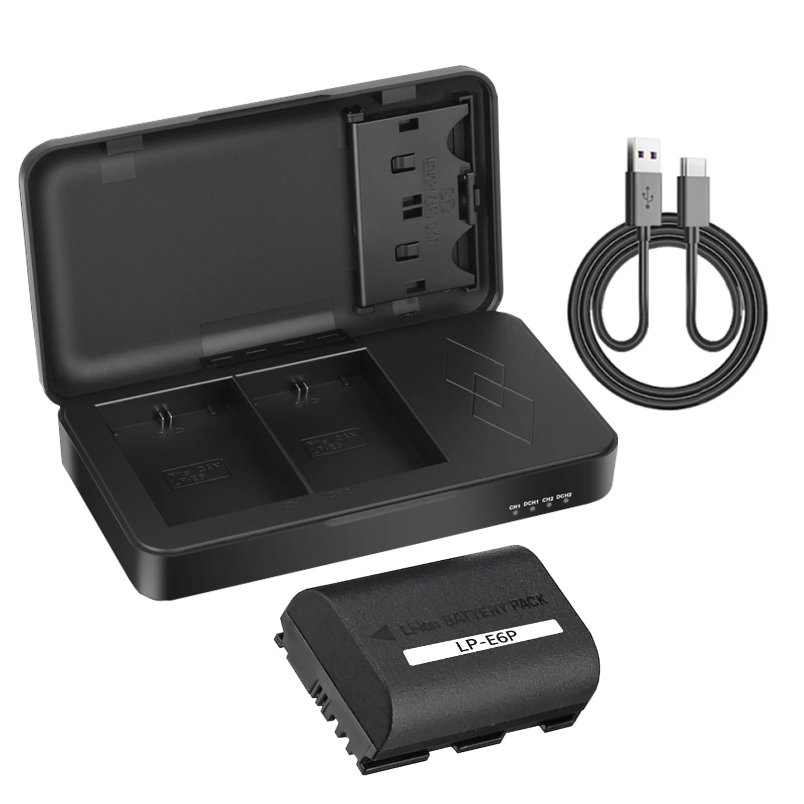 キヤノン用バッテリー充電器ケース,eos r r5 r5 ii r6 r6 ii r7 5 ii d
