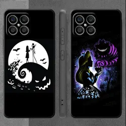 Case For Huawei Honor X8 8X X9a X7 X6a X6 90 Pro 70 P50 P20 Lite P40 P30 X8a P Smart Z Bumper Phone Cover Dark Disney Pricess