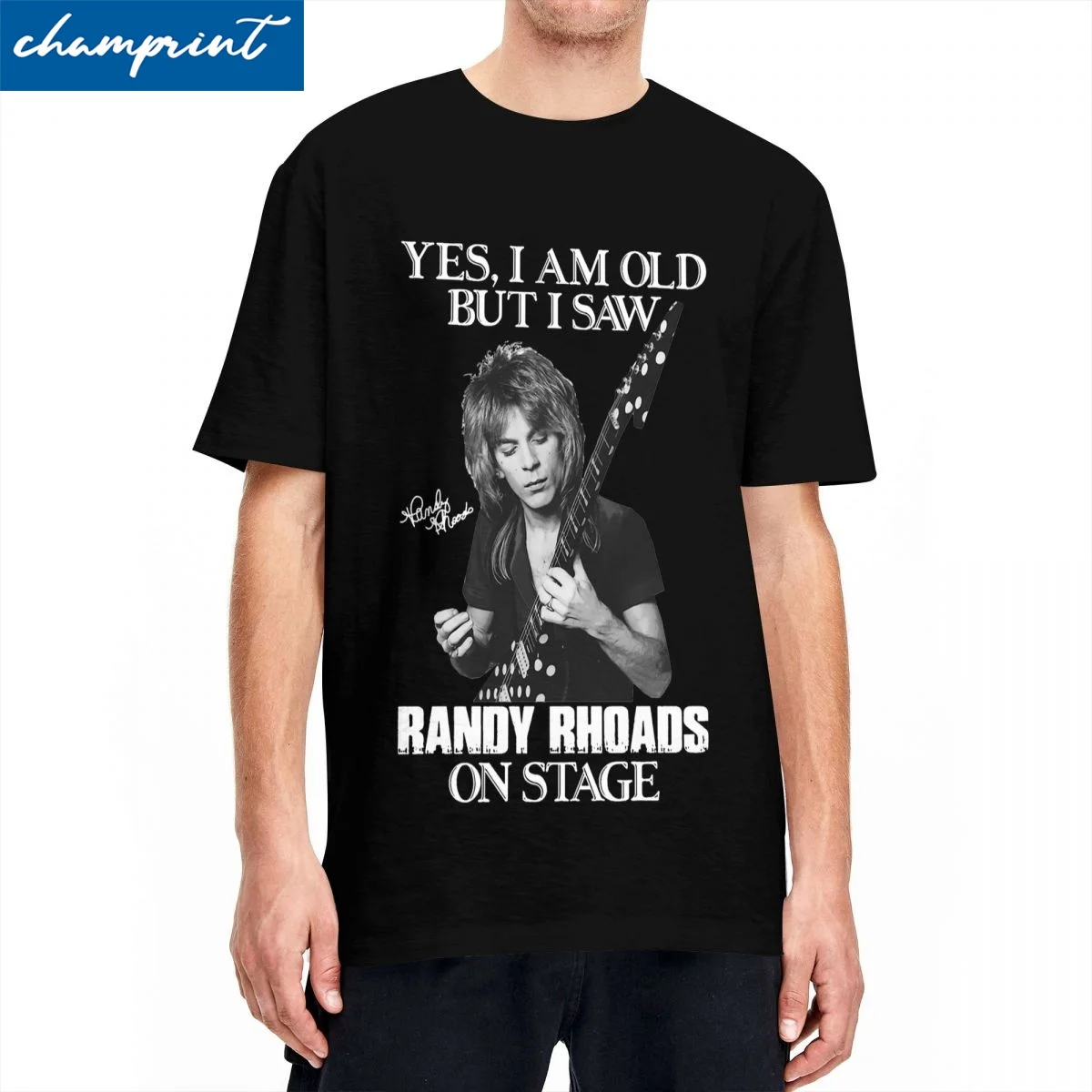 Yes I'm Old But I Saw Randy Rhoads On Stage Tshirts For Men Women Cotton Top Tee Streetwear Ozzy Osbourne O-neck Short Sleeve