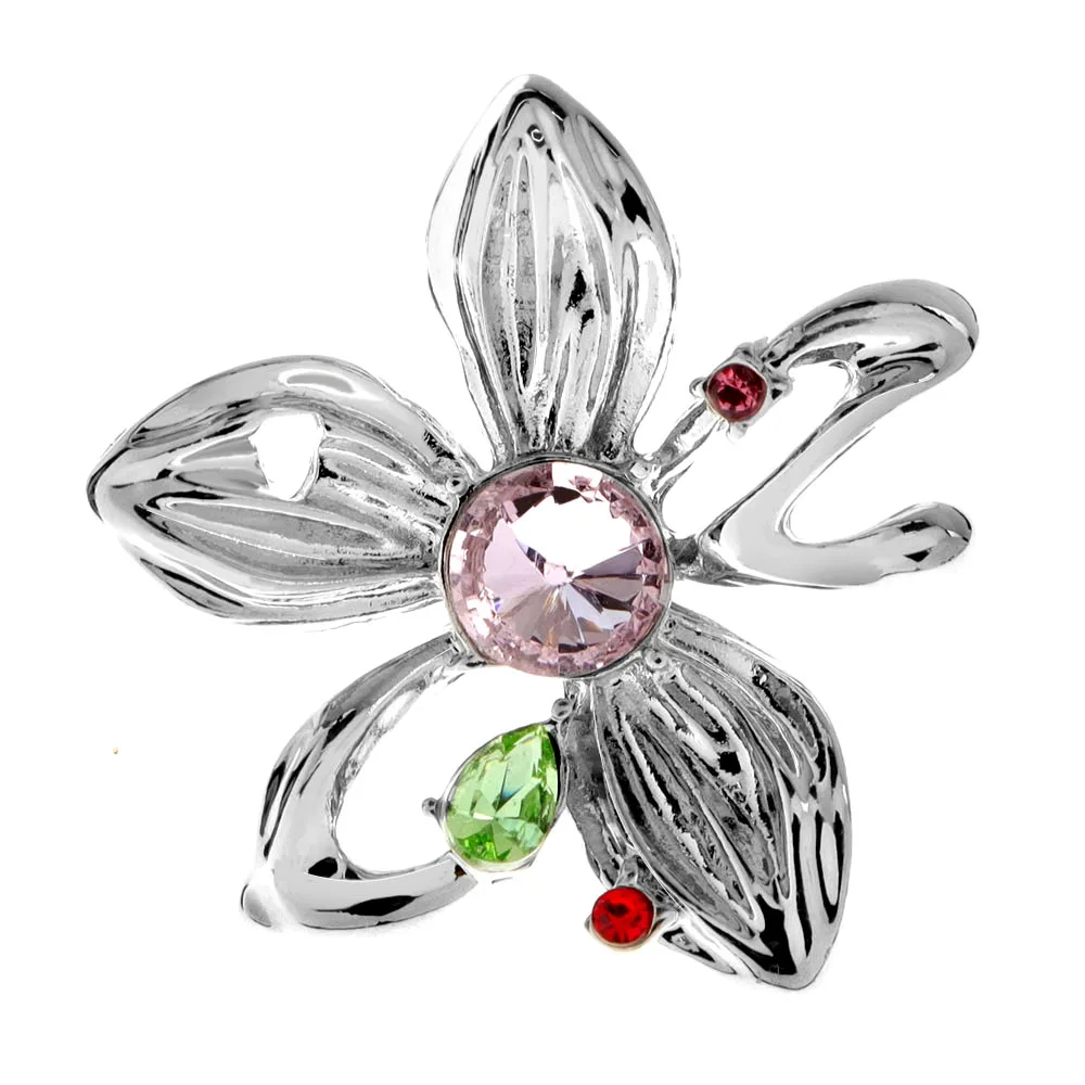 CINDY XIANG Silver Color Metal Design Flower Brooches For Women And Men Unisex Fashion Jewelry Alloy Material High Quality