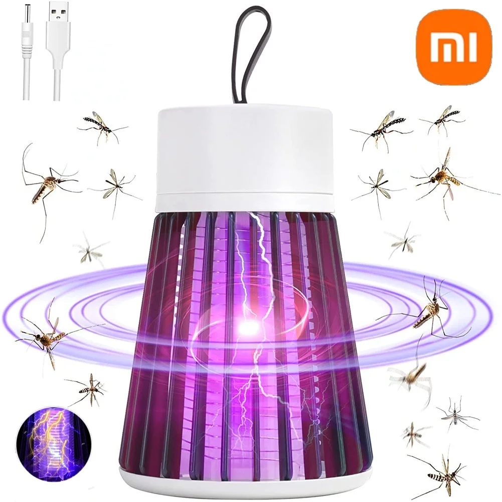 Xiaomi-Lámpara antimosquitos de descarga eléctrica, luz UV antimosquitos para exteriores, iluminación de Camping, recarga USB, repelente de mosquitos