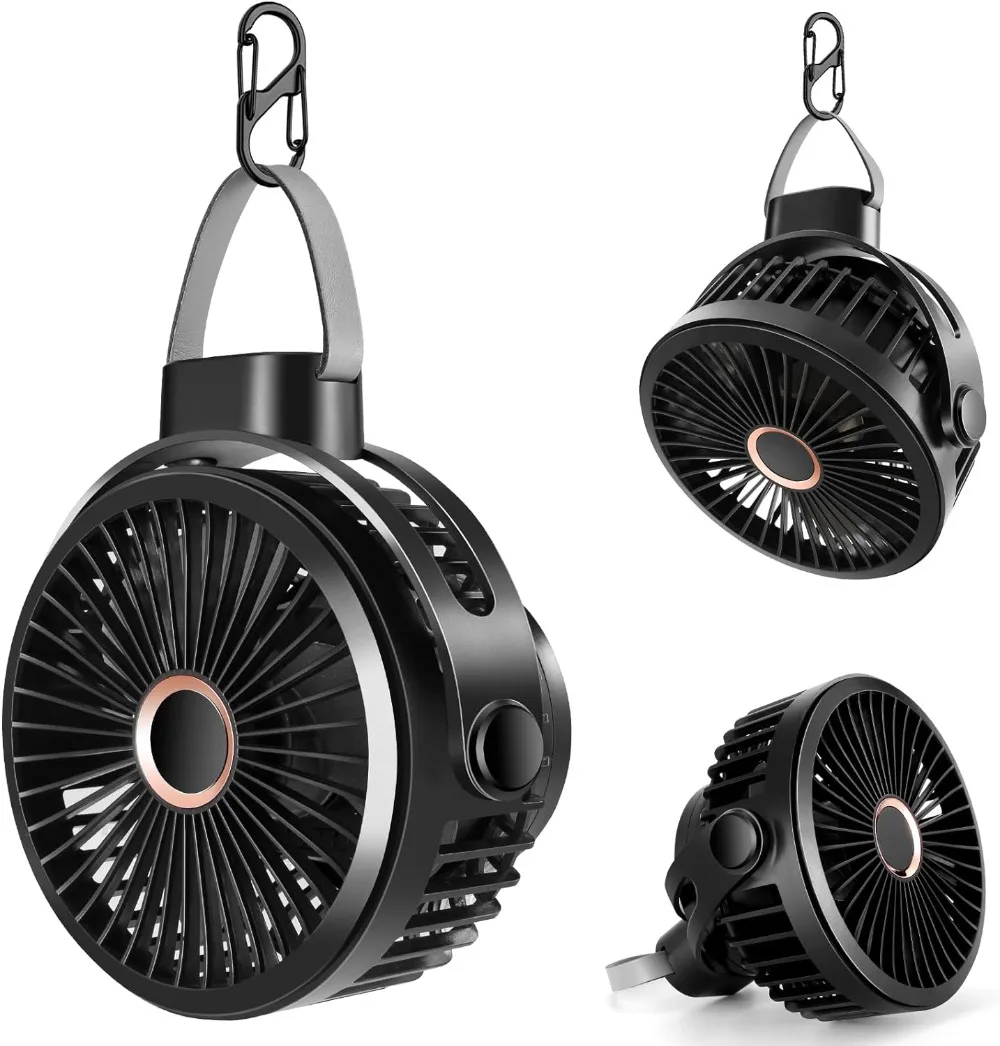 

Походный перезаряжаемый вентилятор с карабином, портативный вентилятор для палатки на батарейках