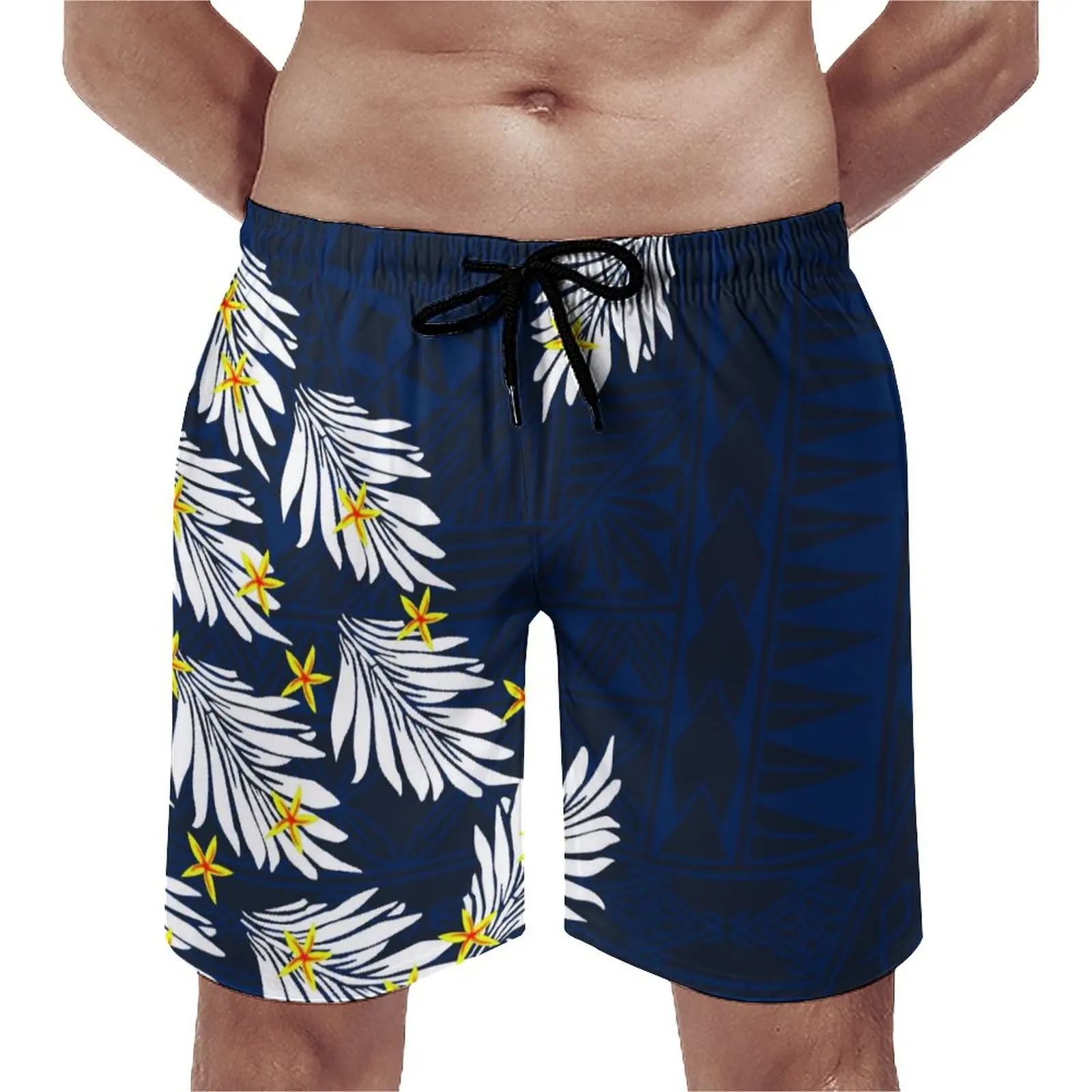 

Customized Men's Shorts Polynesian Vintage Summer Clothing Beach Swimwear Printed Hawaiian Shorts Men's Swimwear Rope Adjustment