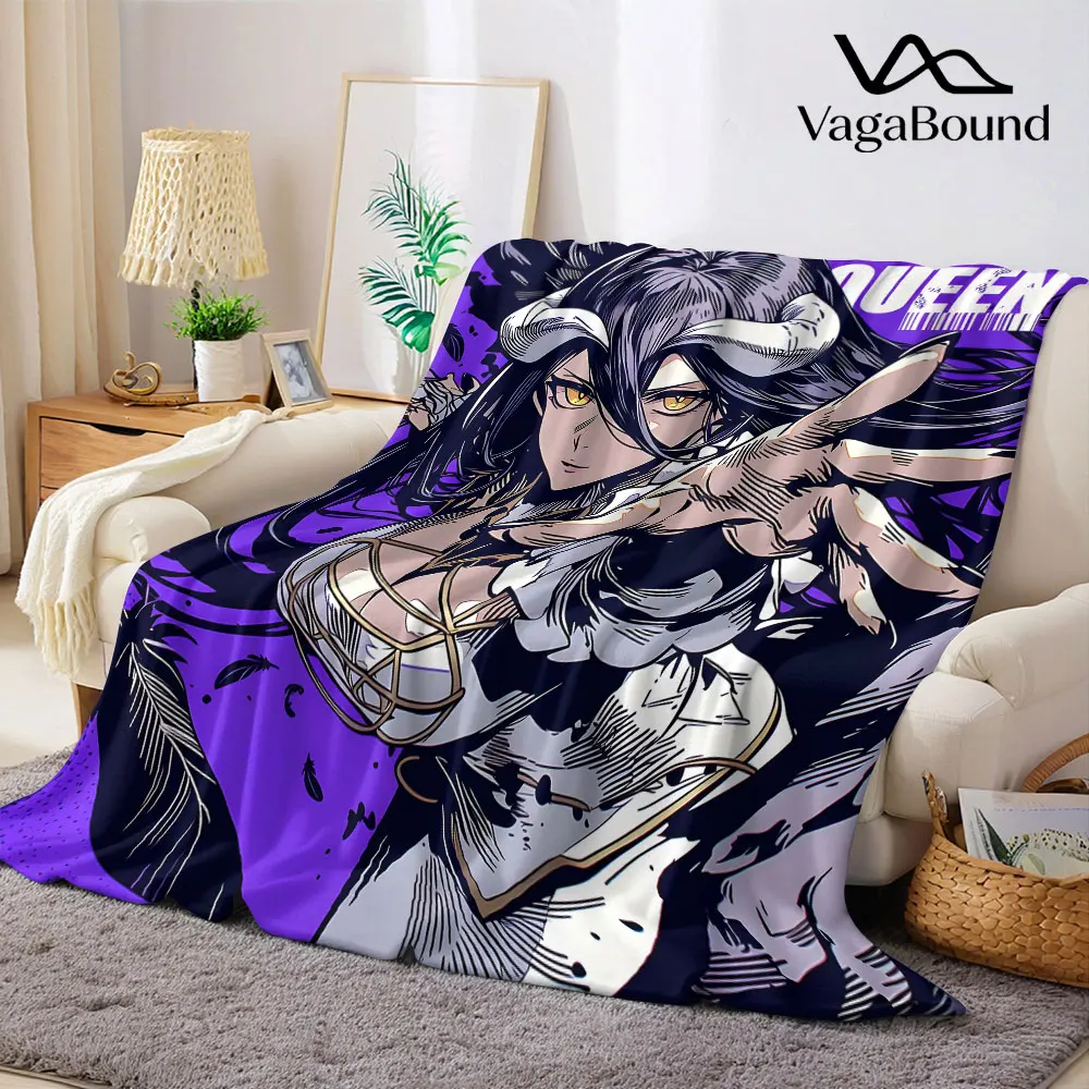 Demon Queen Albedo Printed Blanket Suitable for Sofas Beds Offices Travel Camping Chairs Warm Plush Blanket