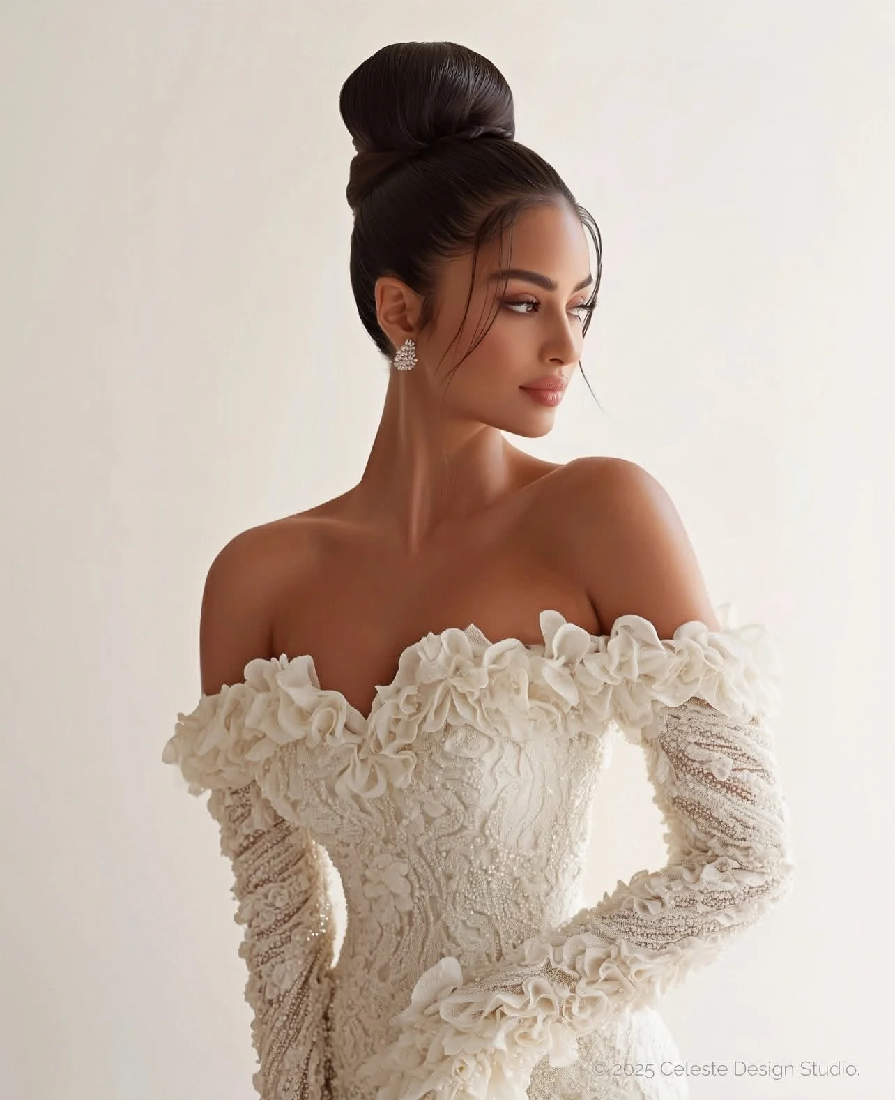 فستان زفاف مثير بحورية البحر بأكمام طويلة بدون حمالات مخصص فيستدوس دي نوفيا أماندا نوفيا أماندا نوفيا رسمي