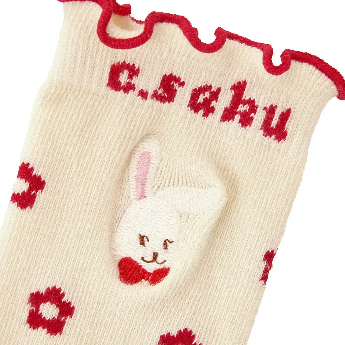 Christmas Kids Socks Japanese Style CS Girl Princess Style Cartoon Bunny Flower Tube Socks Baby Bottom Socks 2 Double Loads