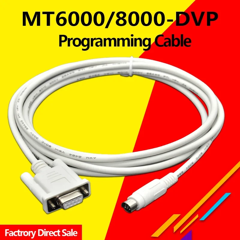 MT6000/MT8000-DVP Suitable For Veinview MT6071IP/IE MT8071IP Series HMI To Delta DVP Series PLC Programming Cable