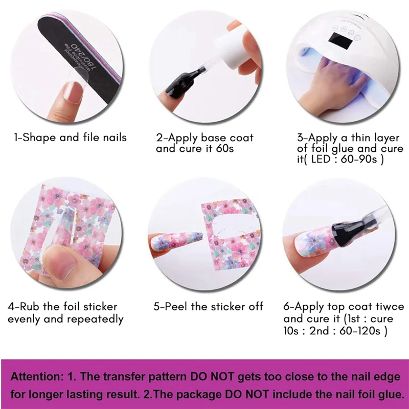 AA20-10PCS 오로라 네일 호일 홀로그램 네일 아트 호일 데칼 손톱 손톱 스티커