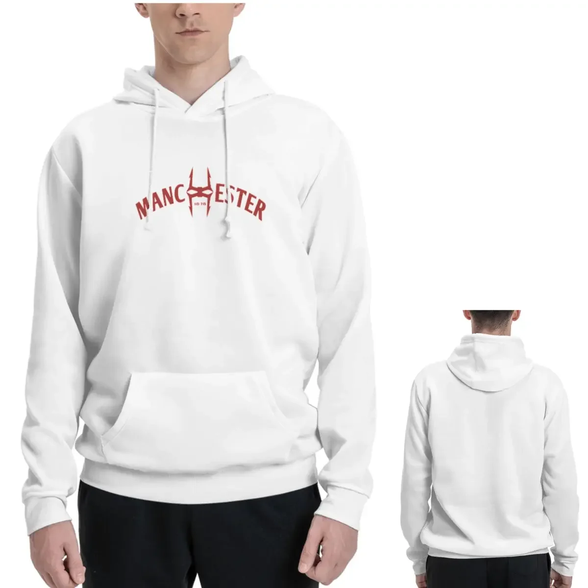 

Дьяволы Манчестер, Манчестер - красные толстовки, мужские и женские пуловеры, толстовки в стиле Харадзюку с длинными рукавами и капюшоном, осень-зима